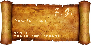 Popu Gaszton névjegykártya